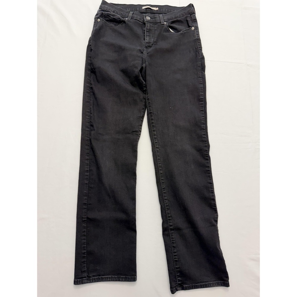 Levis Classic Straight Jeans Womens 8 Gray Charcoal Wash Regular 29x31 Denim